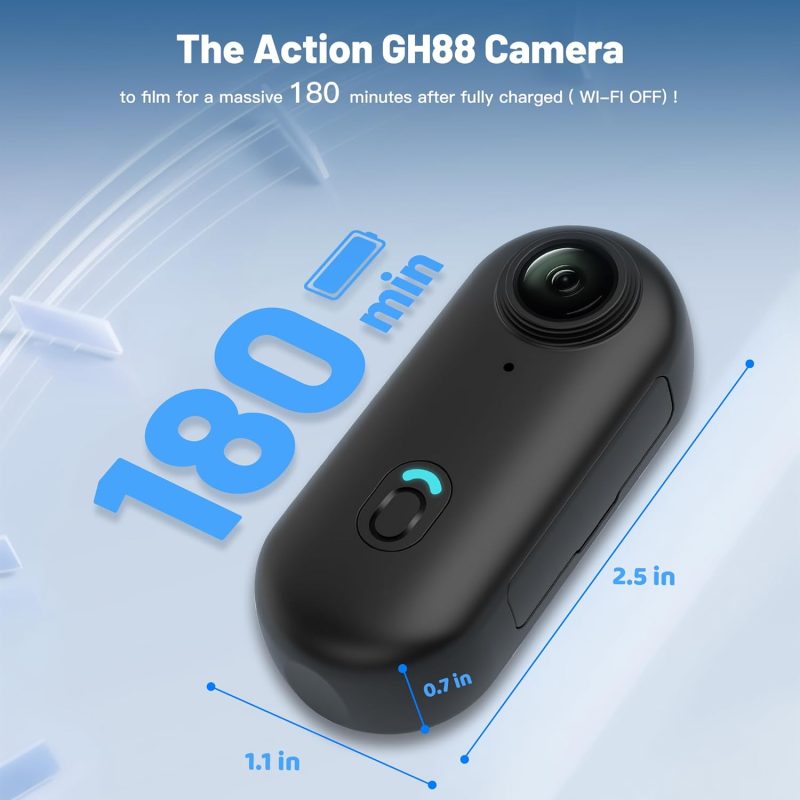 4K 1080P POV Camera Body Wearable Cam Smart Phone WIFI Camera - Image 8