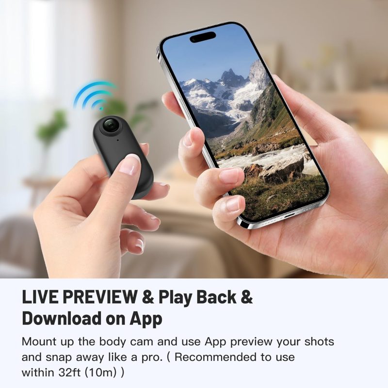 4K 1080P POV Camera Body Wearable Cam Smart Phone WIFI Camera - Image 7