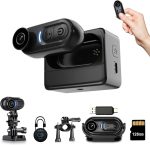 4K Mini Body Camera 128GB, Thumb-sized Action Body Camera, Wearable Sports Camera, Hands-free POV Recording, Helmet Mount