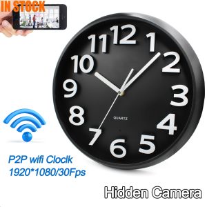 C8 Hidden IP Camera Mini 1080P WiFi HD Wall Clock Real Baby Monitor Home Security Mini Camera Wall Art Decorative