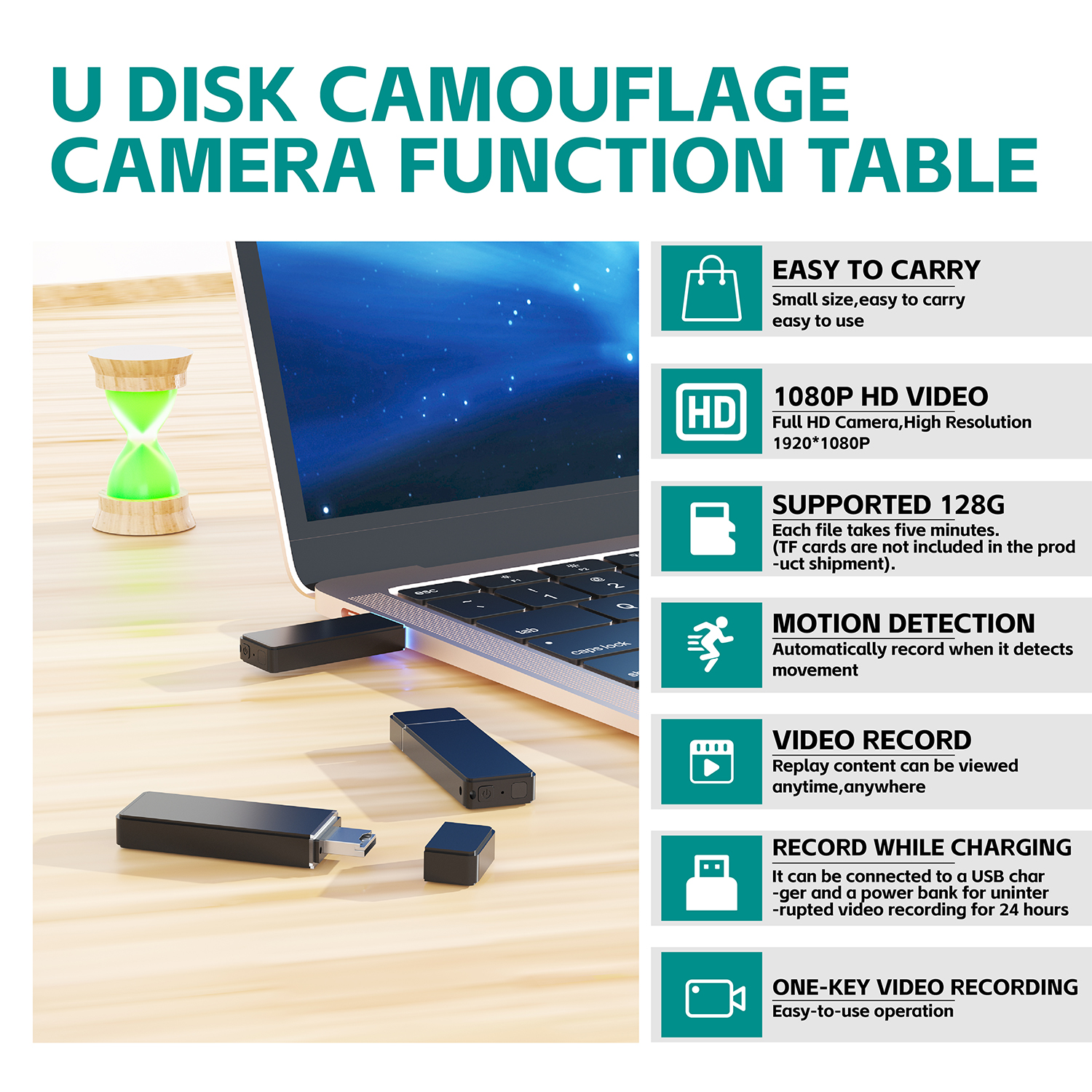 UP1 Flash Drive Micro USB Spy Camera USB disk Hidden 1080P Camera - Image 5