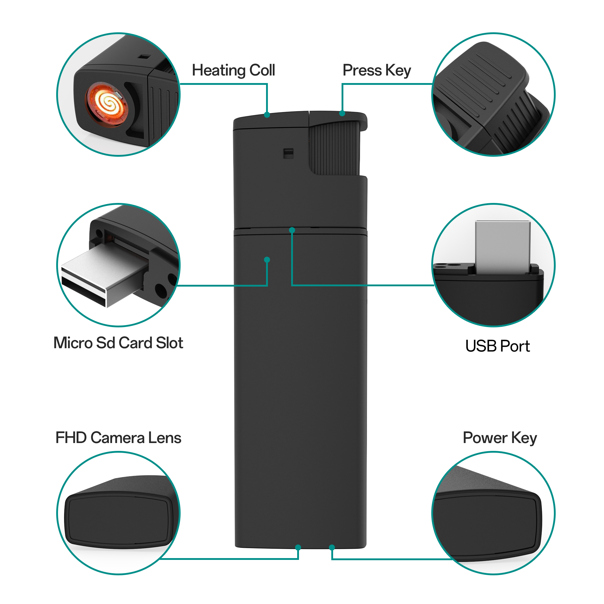 KD5 Cigarette Lighter Spy Camera Recorder - Image 11