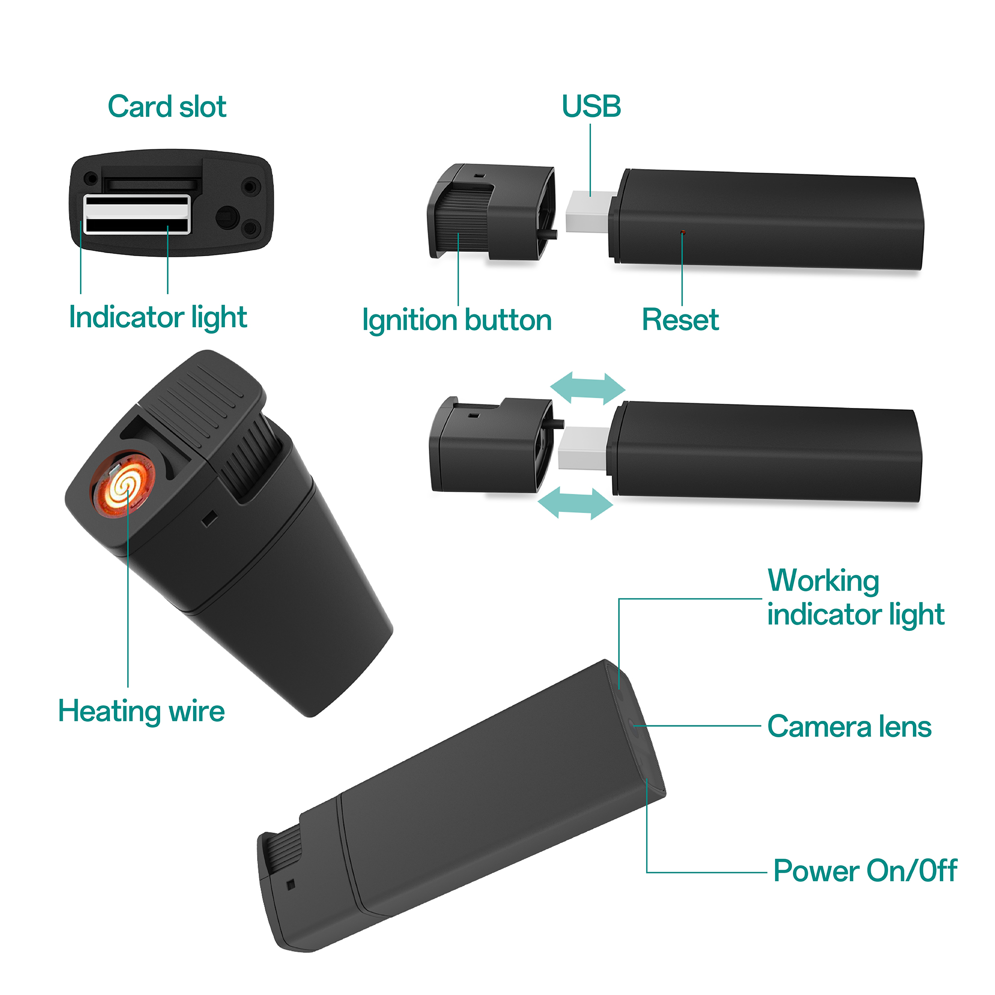 KD5 Cigarette Lighter Spy Camera Recorder - Image 13